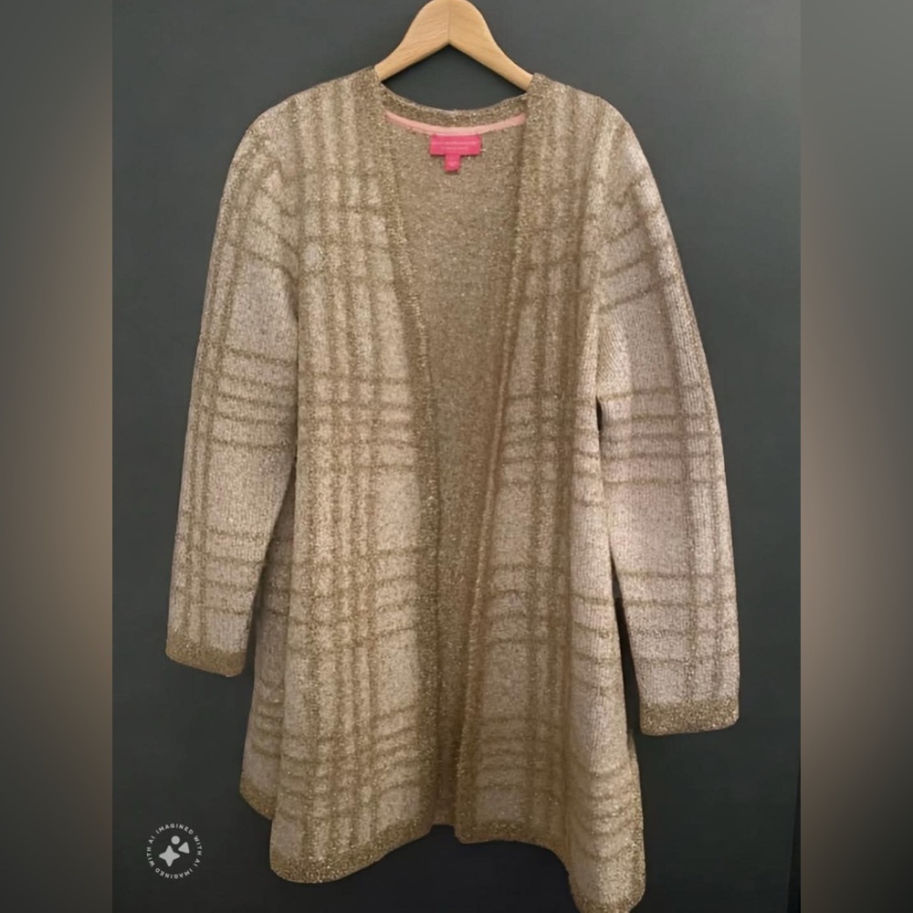 Isaac Mizrahi LIVE Gold Cardigan size L
